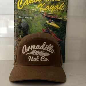 Armadillo Hat Co. Brown Embroidered Trucker Cap
